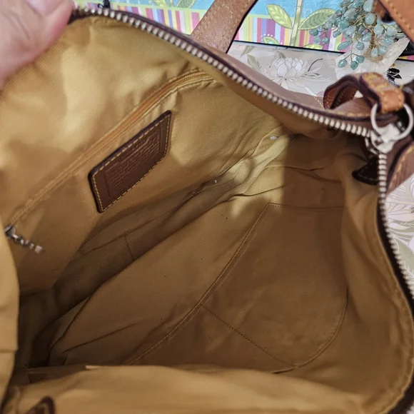 Coach Chelsie Pebbled Leather Shoulder Bag in Brown - Picture 6 of 9